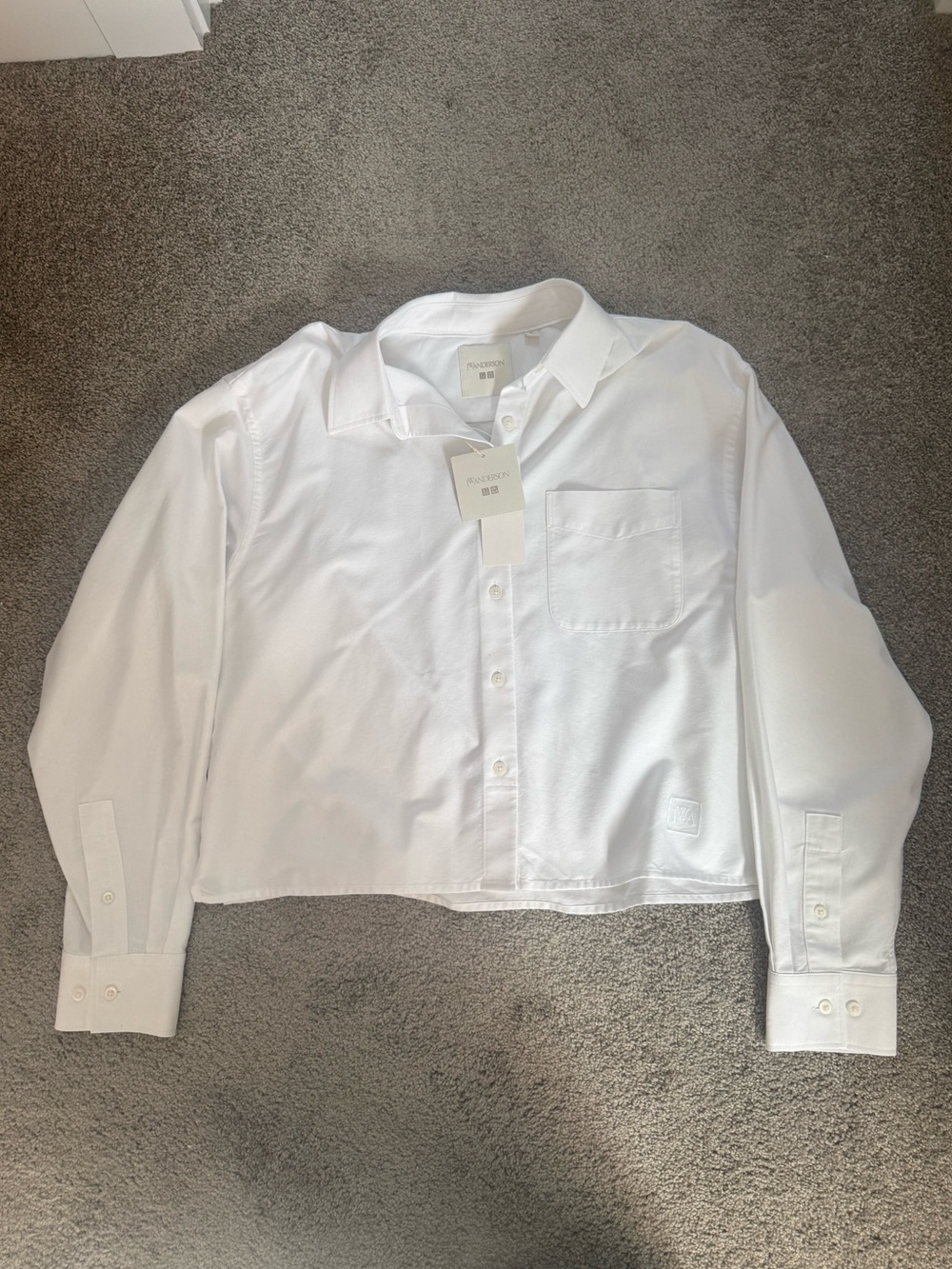 Uniqlo JW Anderson Oxford Boxy Cropped Shirt - Picture 2 of 5